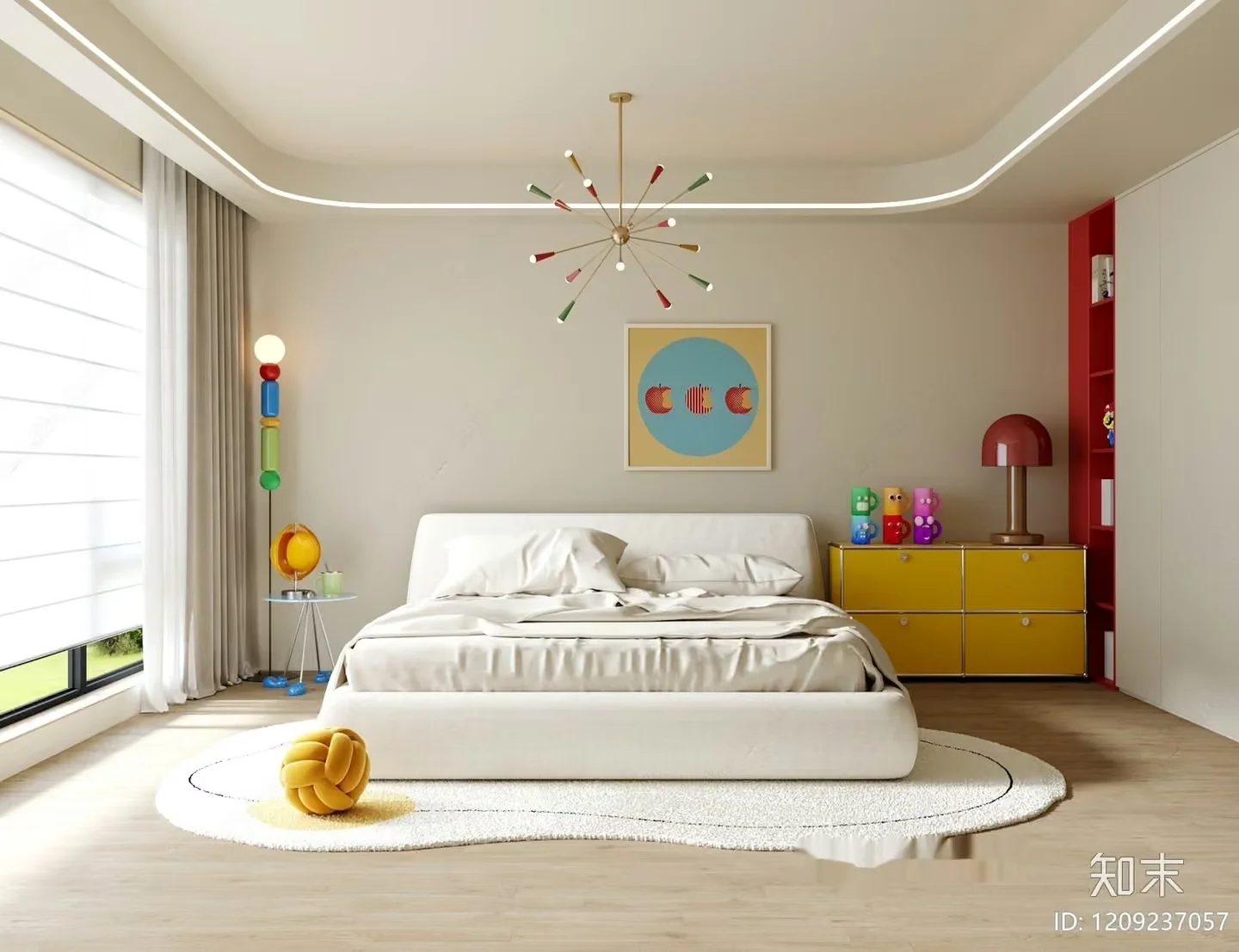 Cozy Modern Bedroom 3D Model – 22557 – VRAY Render