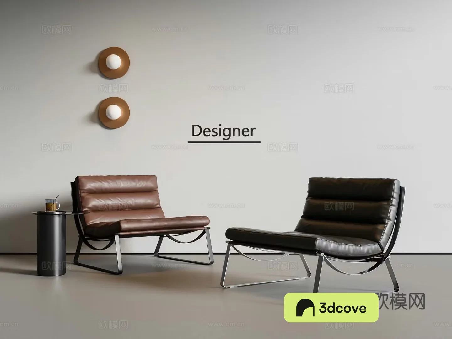 Modern Italian casual chair 3d model