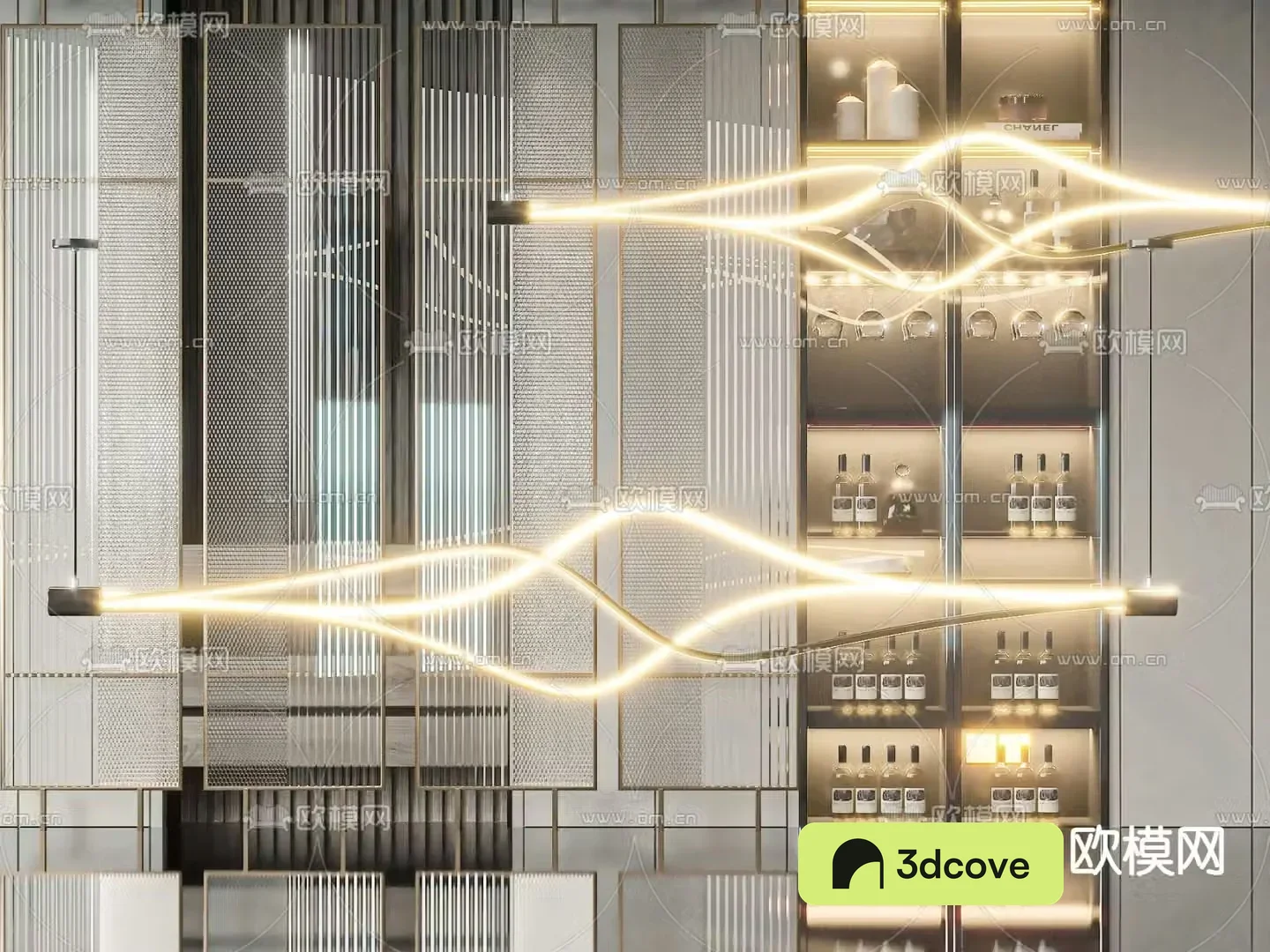 Lamp tube chandelier