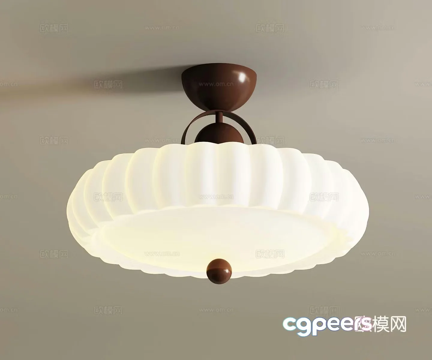 French medieval ceiling light 3D model