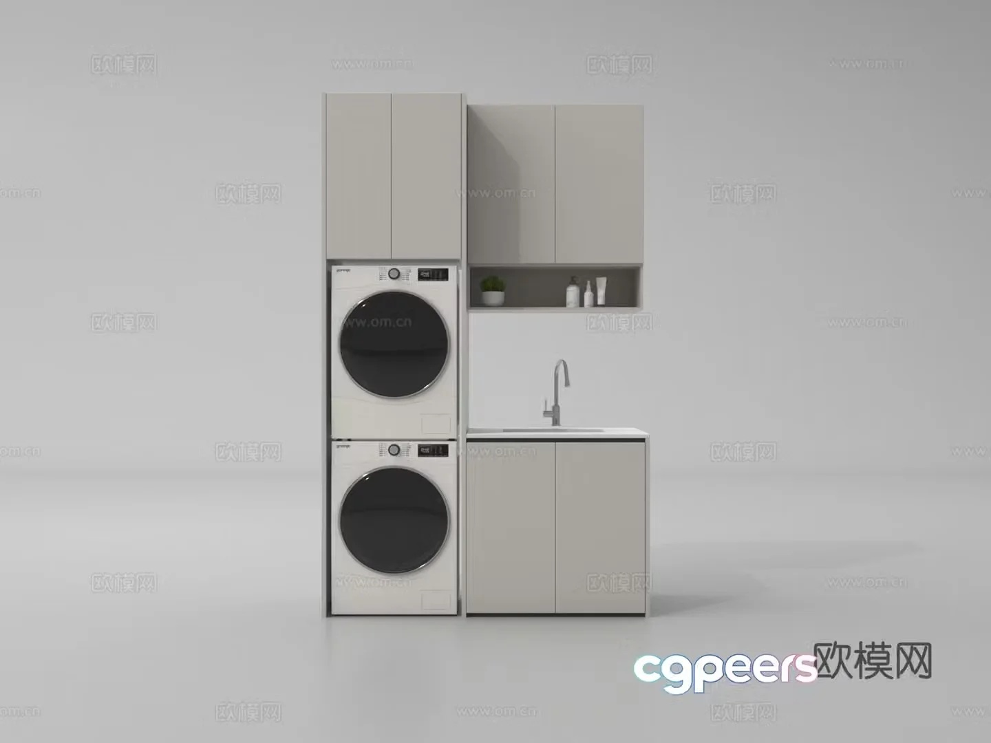 Washing machine cabinet Washing machine All-in-one machine 3D model