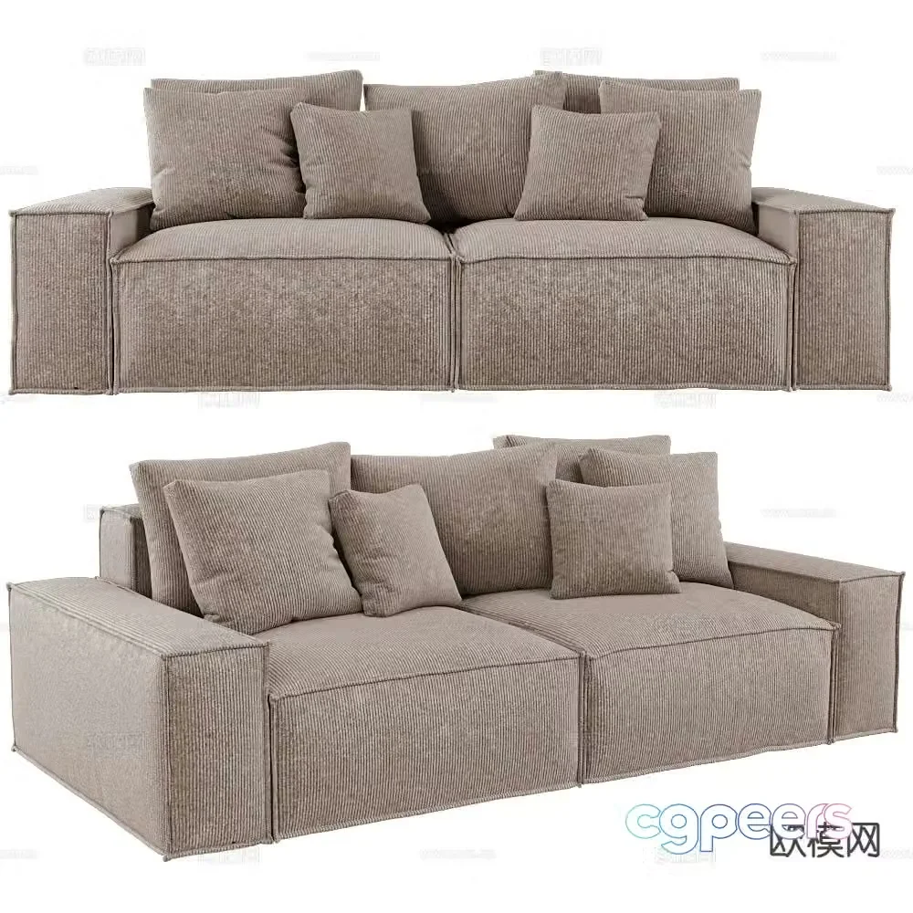 OPTISOFA upholstered sofa double sofa 3d model