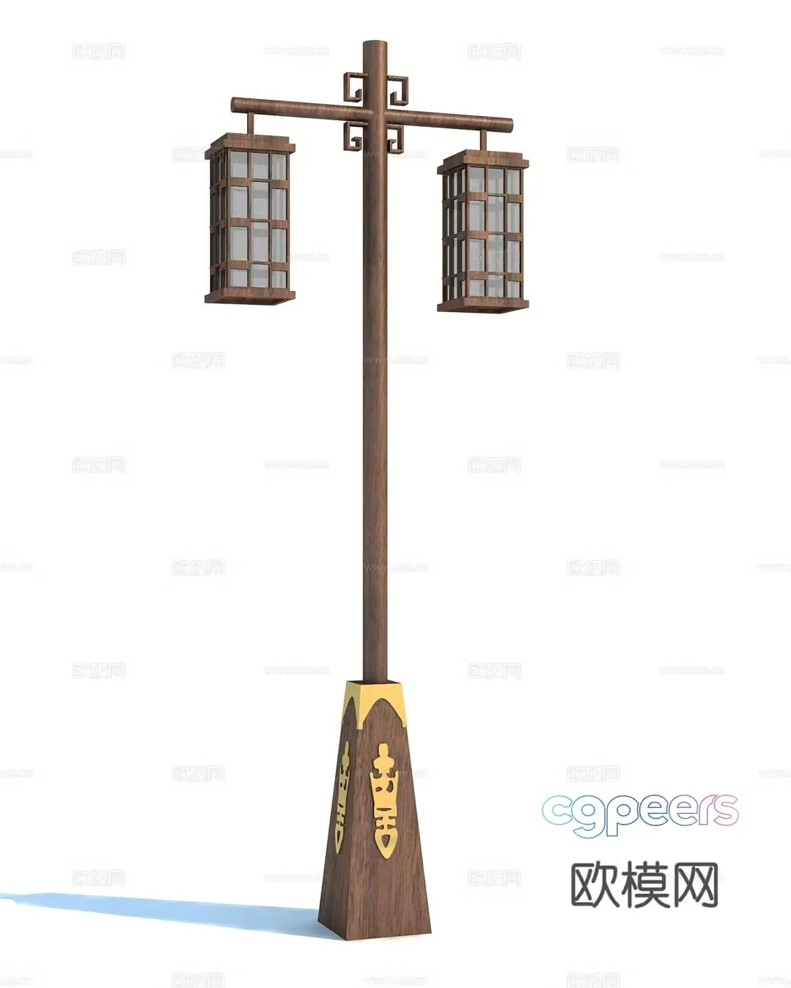 Chinese street lights landscape lights 3d model