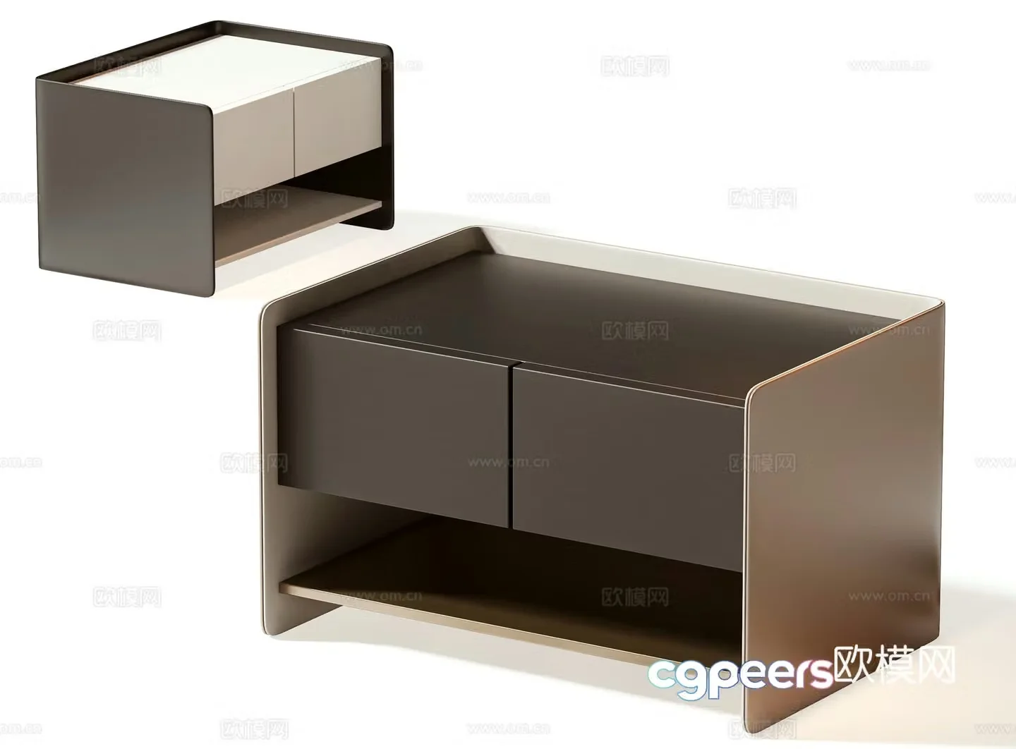 Modern bedside table 3d model