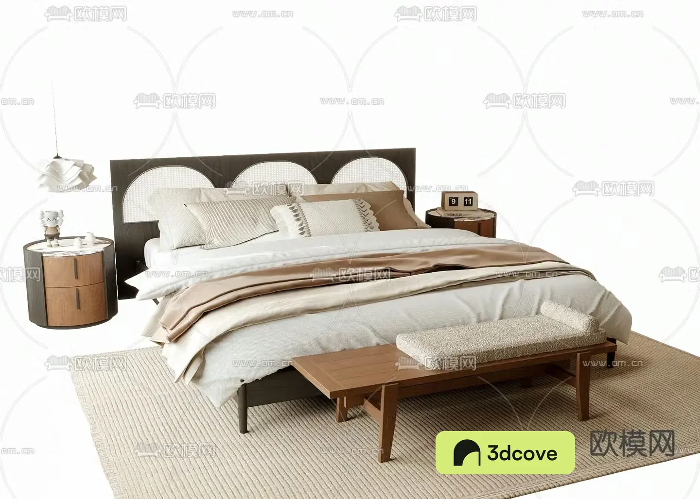 French double bed