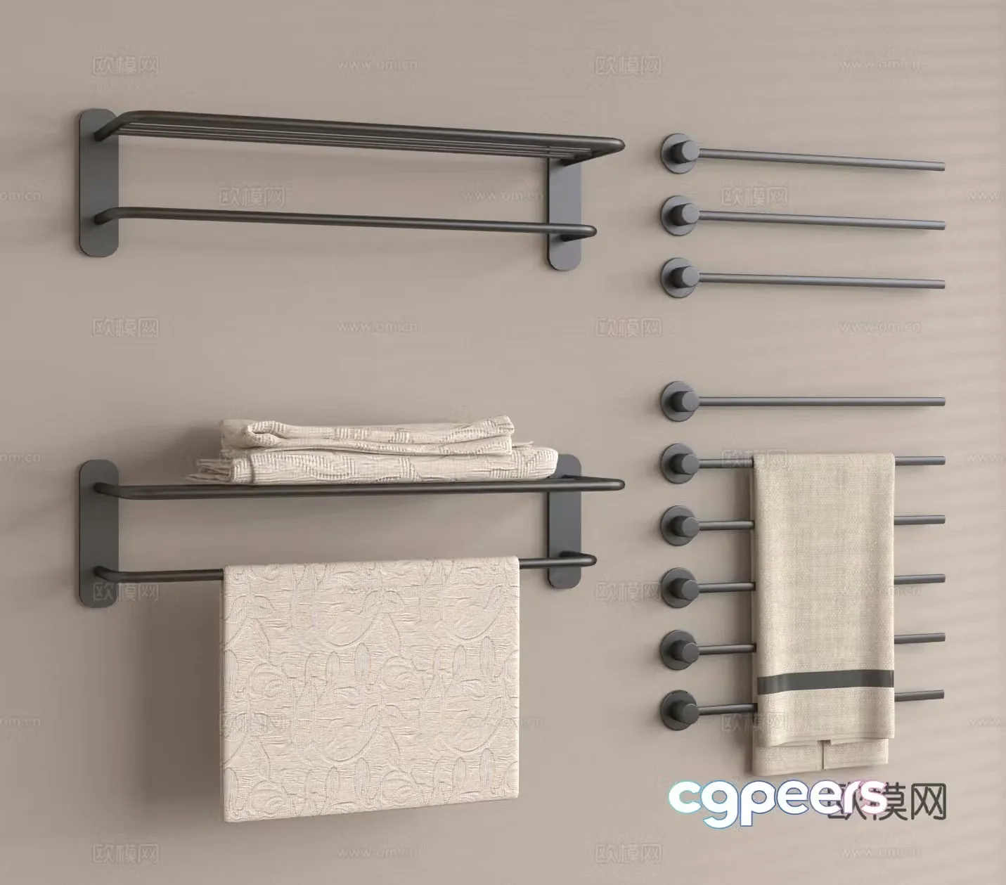 Towel rack Towel 3d model