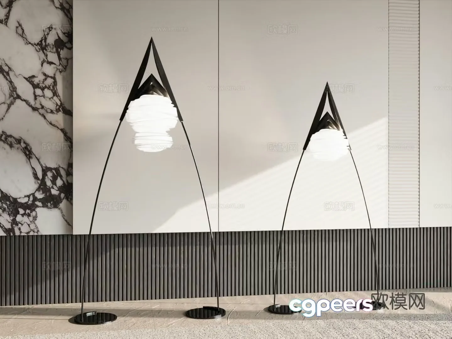Modern simple floor lamp decorative lamp 3d model