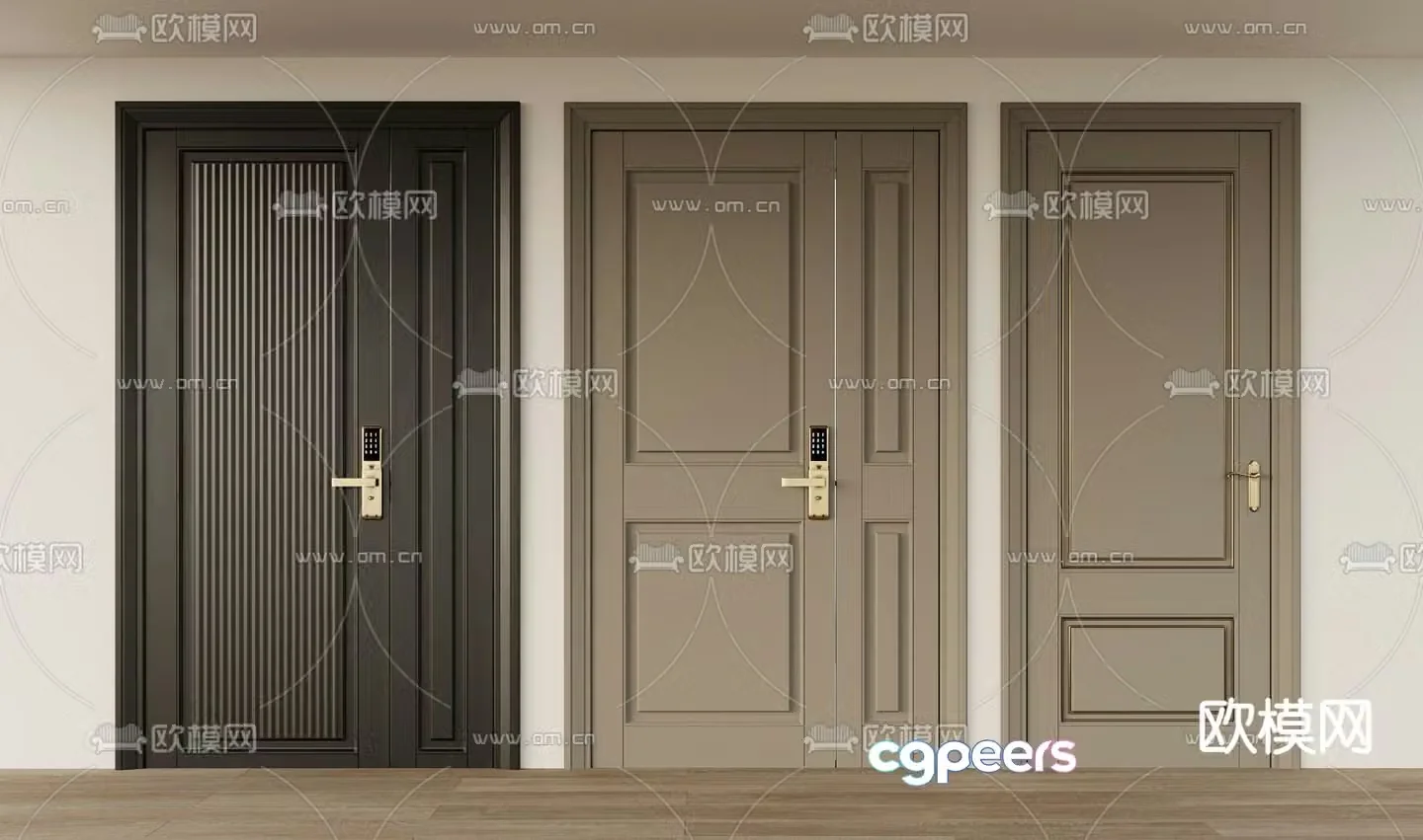 Entry door mother and child door security door password door 3d model