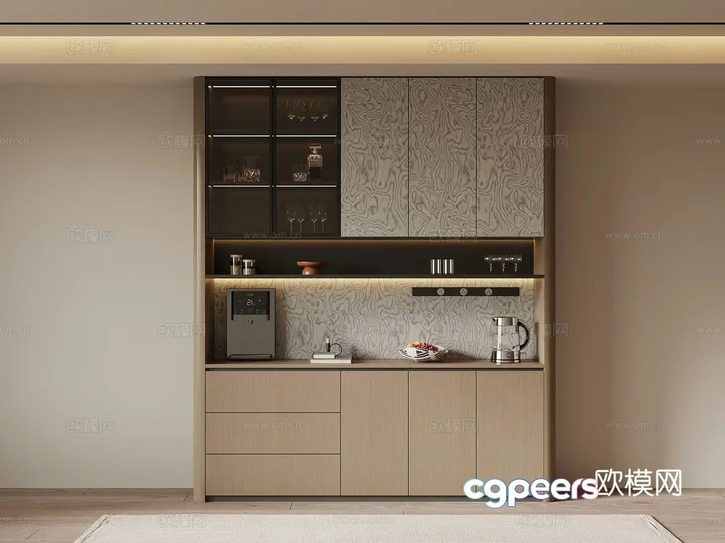 Modern Italian wine cabinet sideboard 3D model