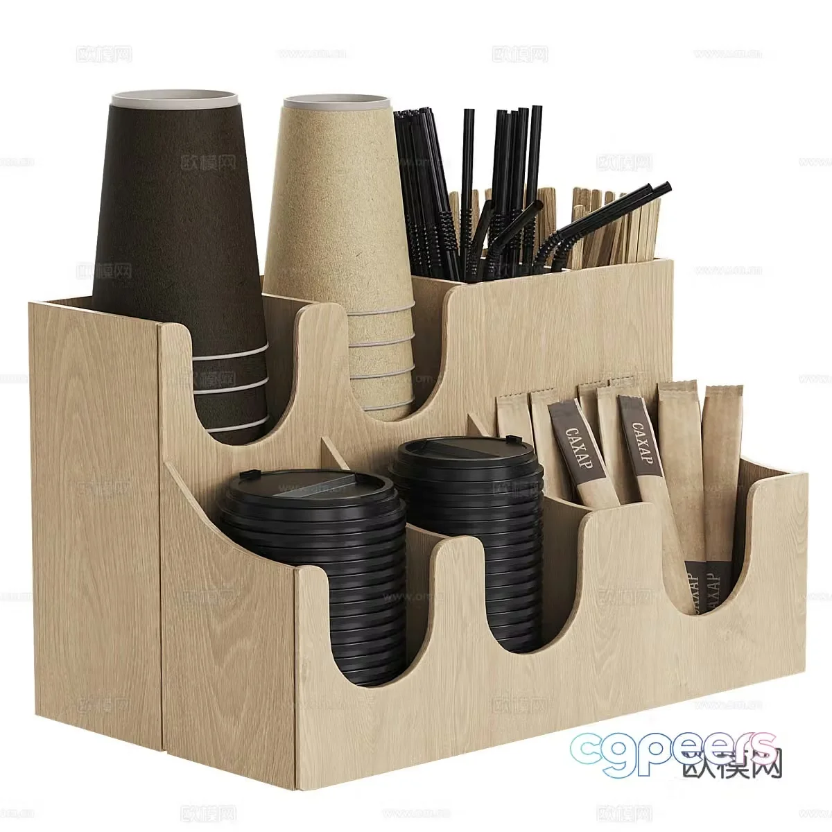 Coffee shop self-service stage 3d model