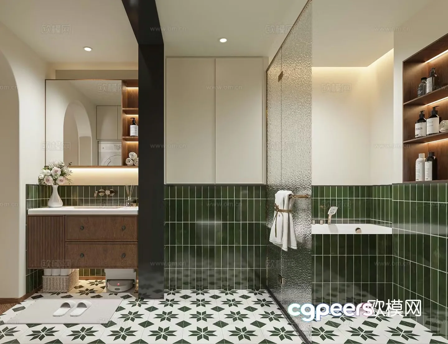 Medieval style bathroom bathroom 3d model