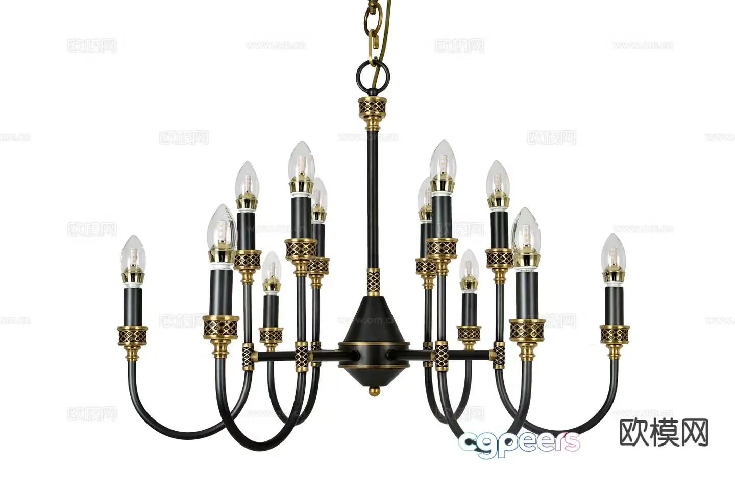 American chandelier 3d model