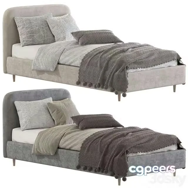 3ds Max Free – Contemporary bed 209