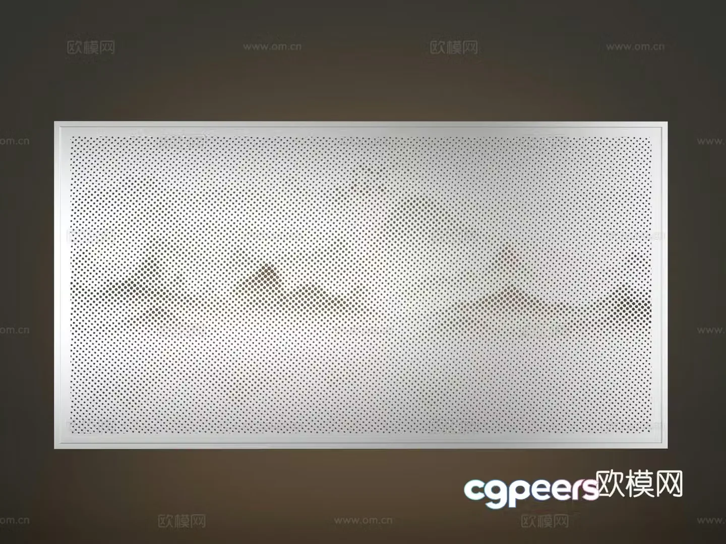 Modern new Chinese style punching plate landscape artistic conception punching plate punching aluminum plate artistic punching metal plate 3D model