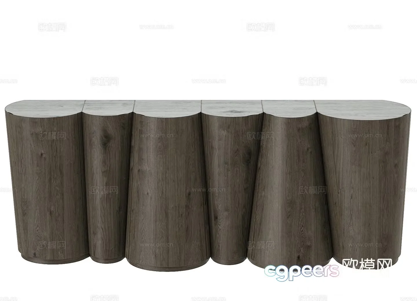 New Chinese style end viewing platform entrance cabinet 3D model