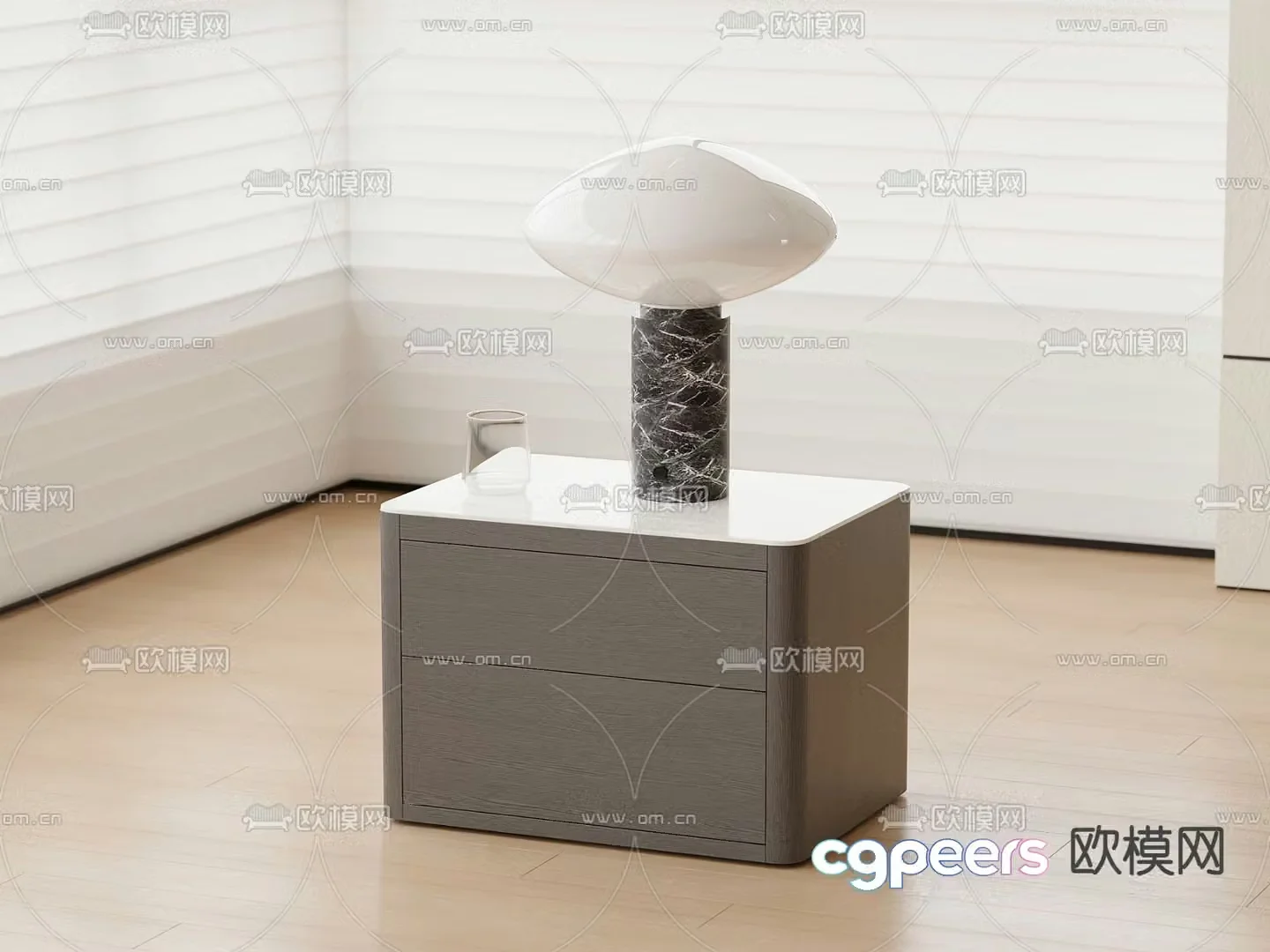 Modern bedside table 3d model