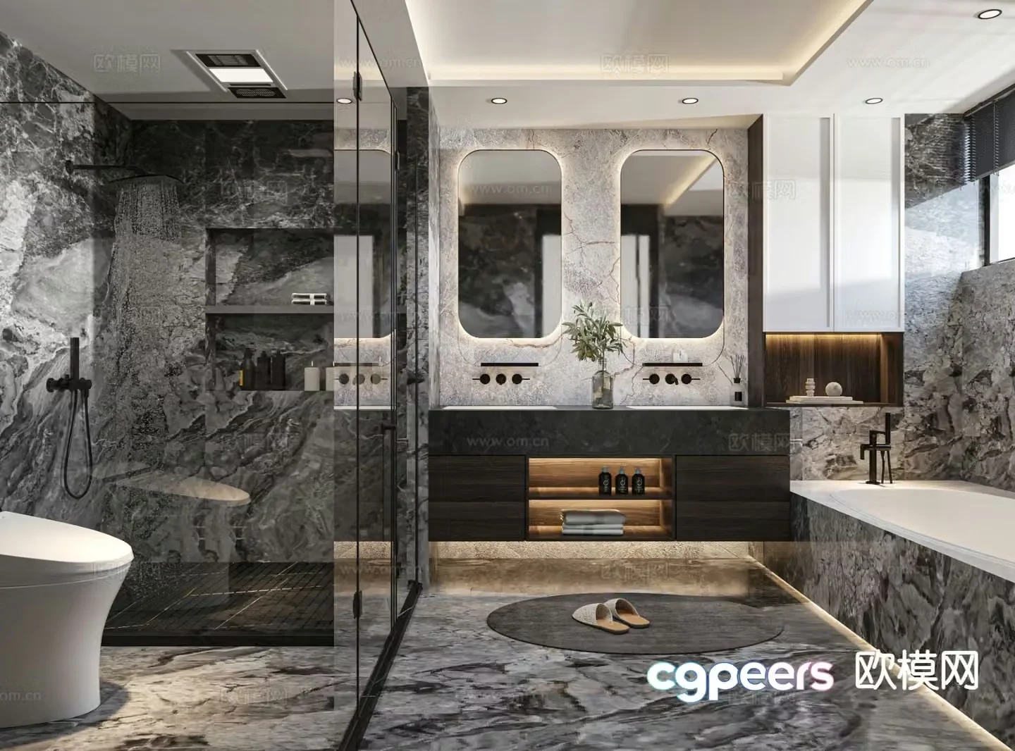 Modern bathroom bathroom 3d model