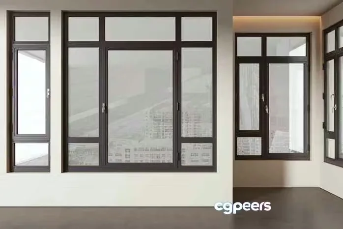 Modern Window Frame 3D Model – 7261 – VRAY Render