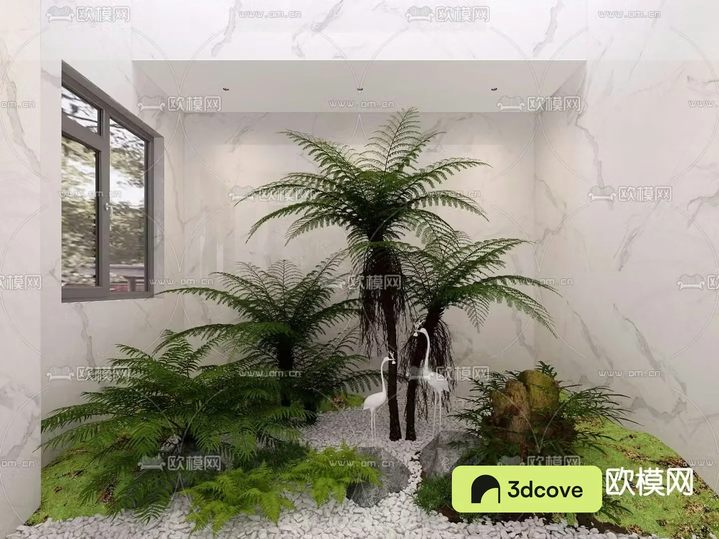 Modern indoor landscape plant landscaping