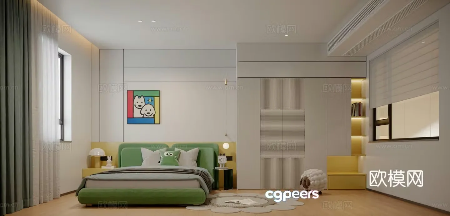 Modern children’s room children’s room 3d model