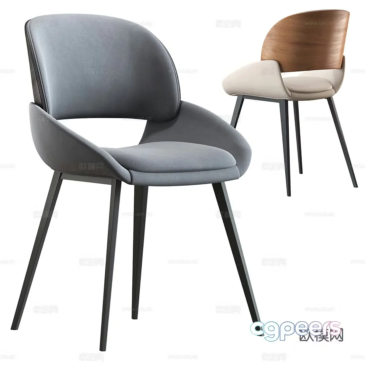 Modern Italian light luxury Jerry Imodern chair 3d model