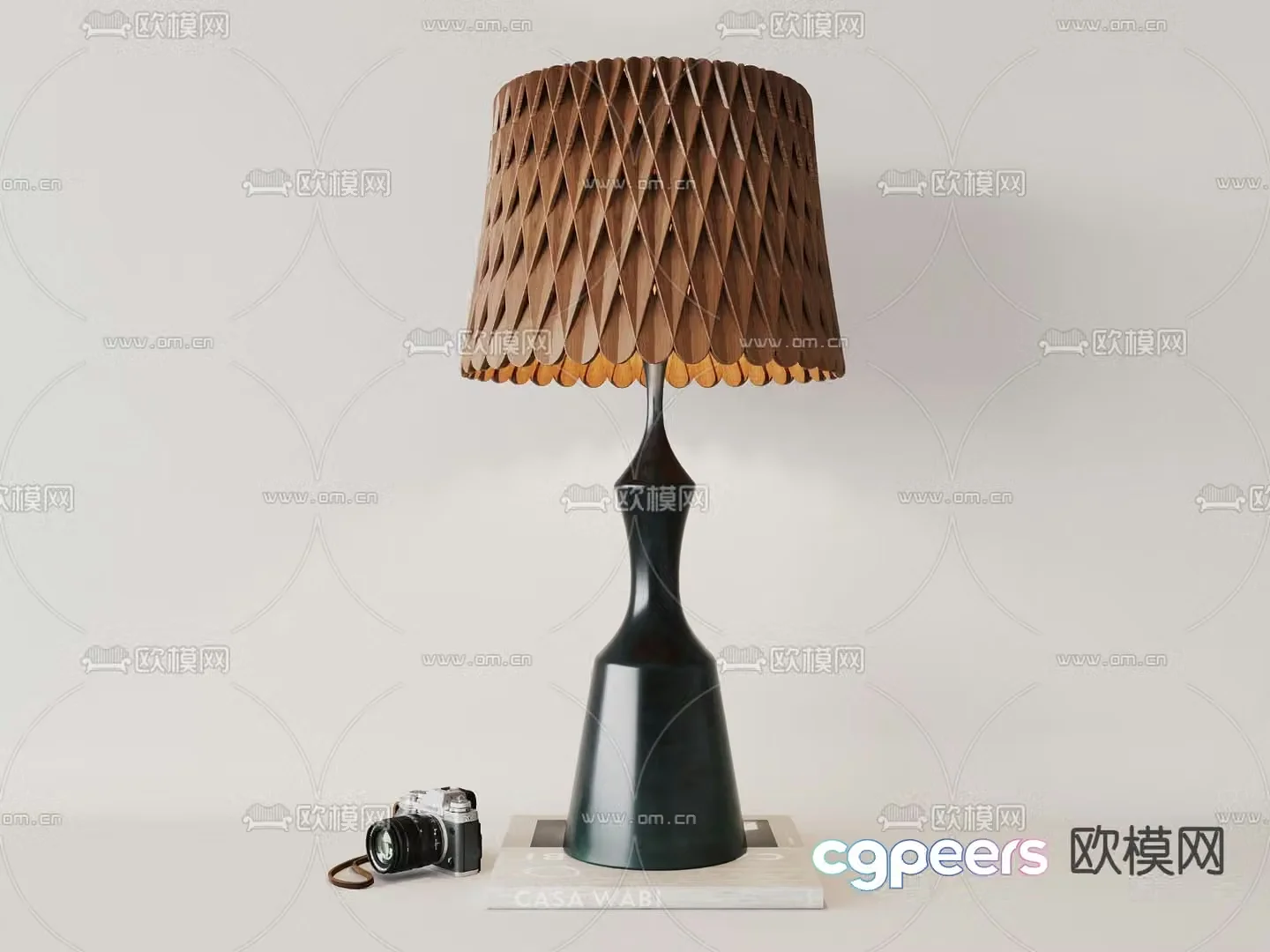 3D model of medieval style table lamp
