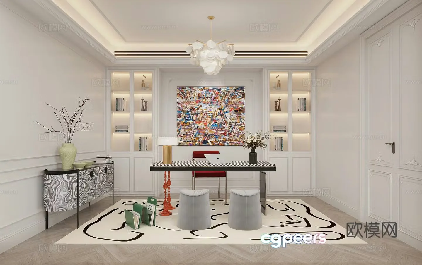 American study 3D model