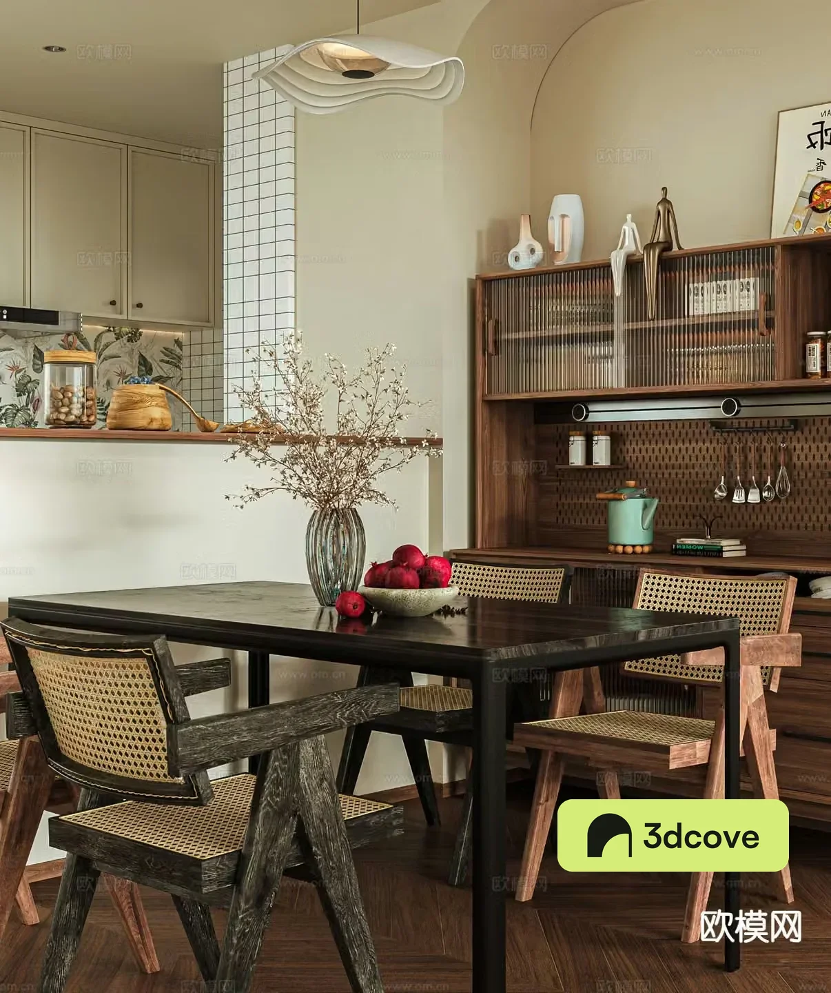 Medieval style dining table and chairs