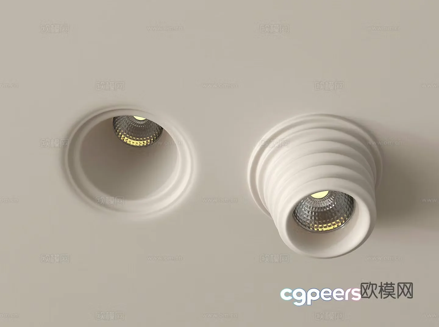 Gypsum lamp downlight spotlight 3d model