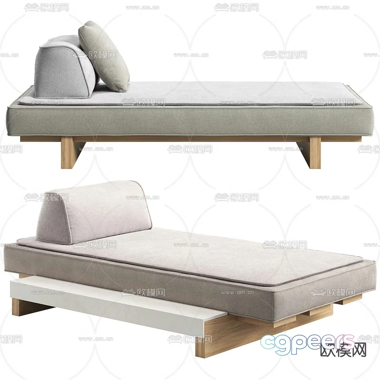 Piet Boon bed end stool footrest 3d model