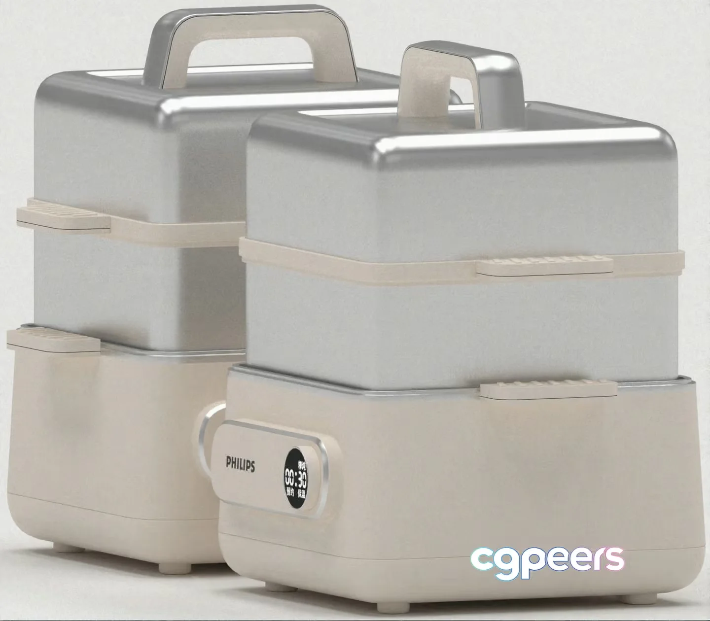 A Stack Of Two Philips Steamers 3D Model – 22129 – VRAY Render