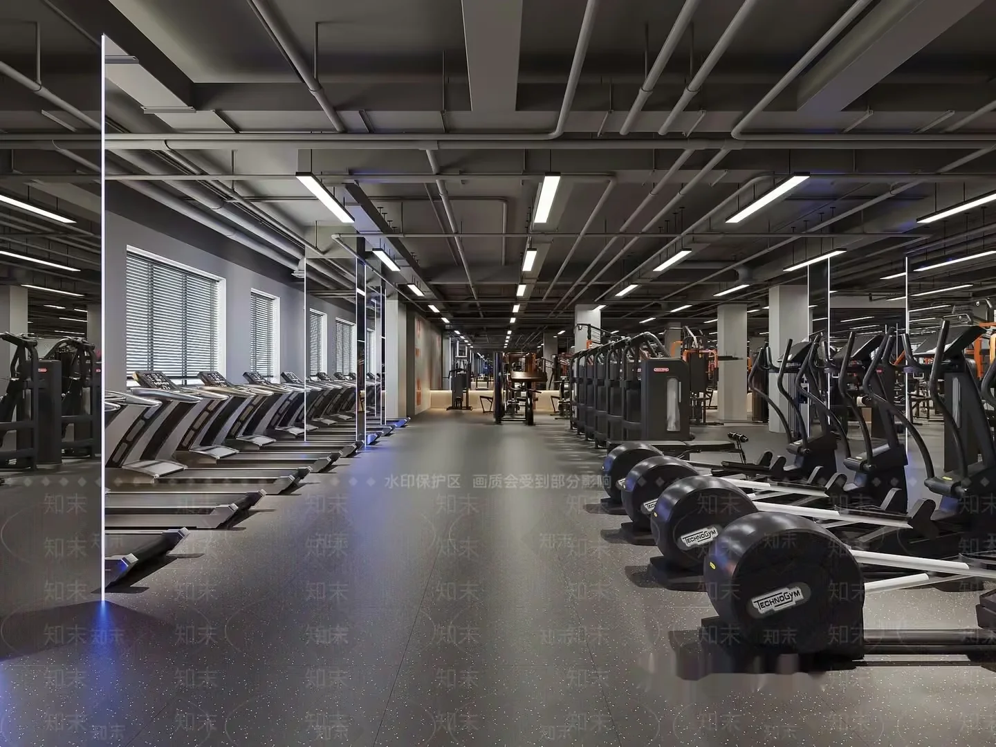 A Well-Equipped Gym 3D Model – 15766 – VRAY Render