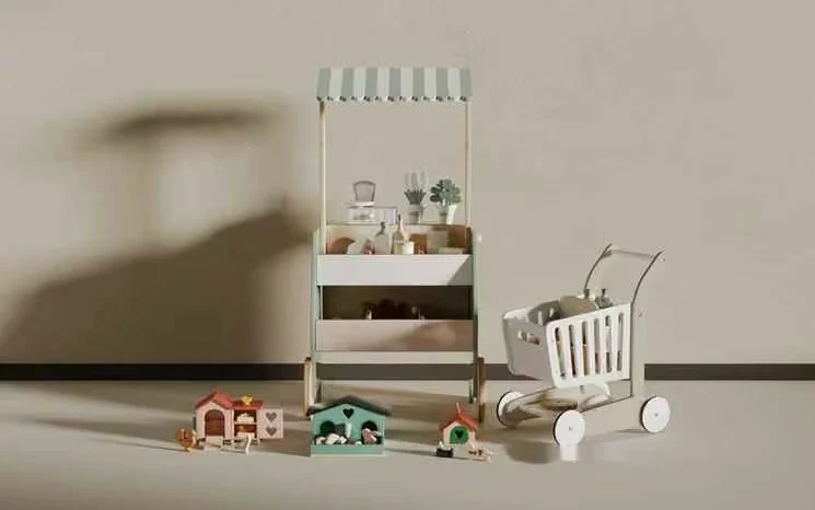 Wooden Toy Cart 3D Model – 15301 – CORONA Render