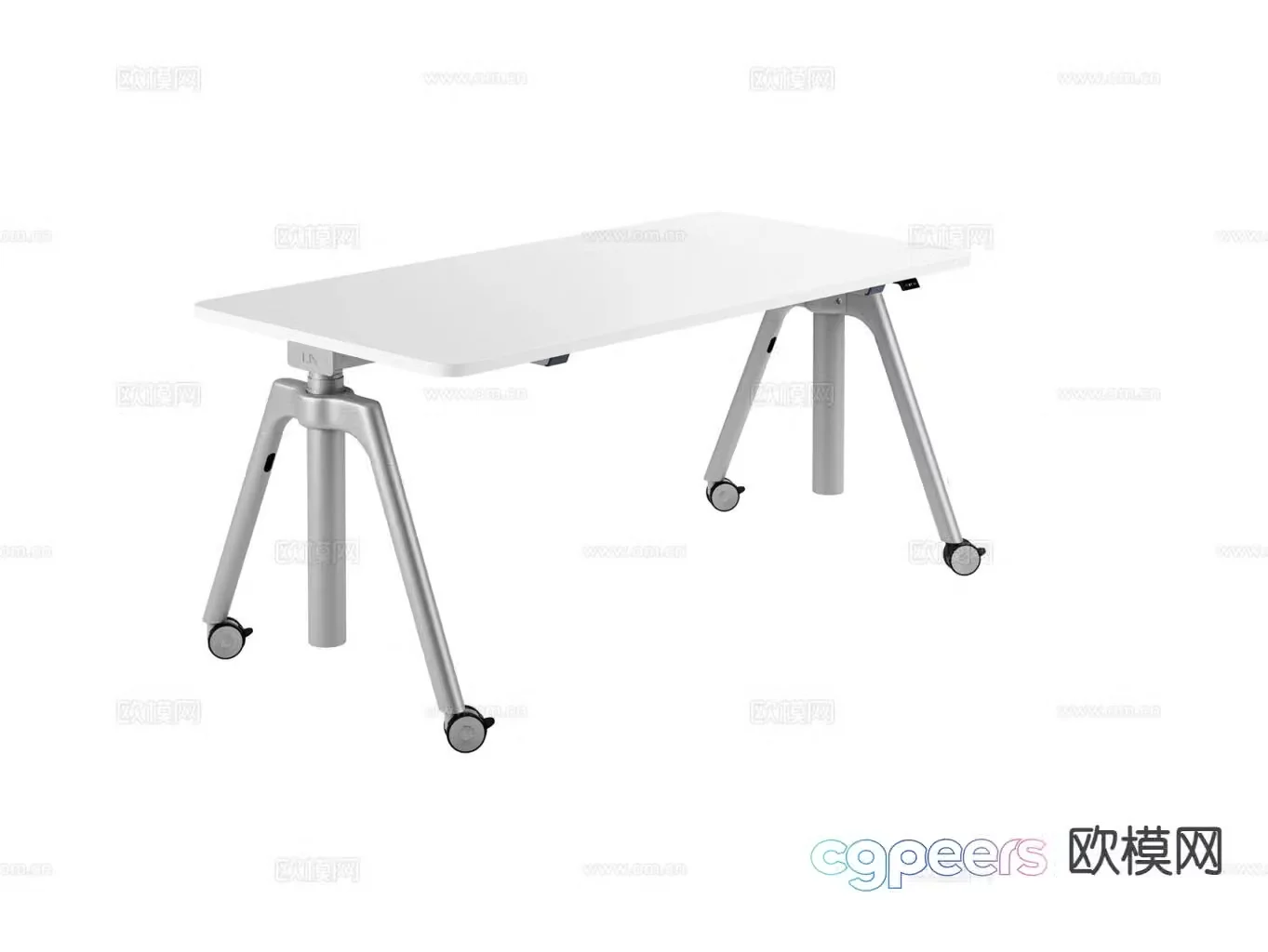 desk computer desk desk study table 3d model