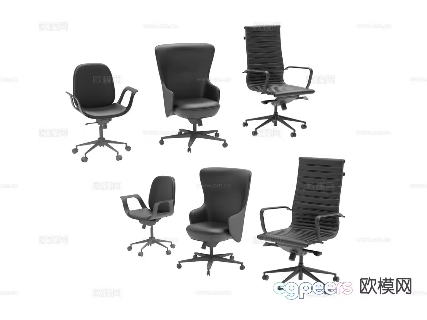 Modern office chair staff chair executive chair 3d model
