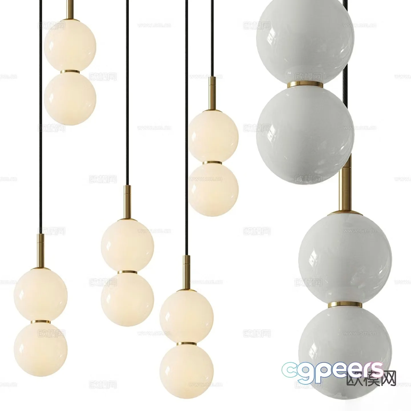 Modern chandelier 3d model