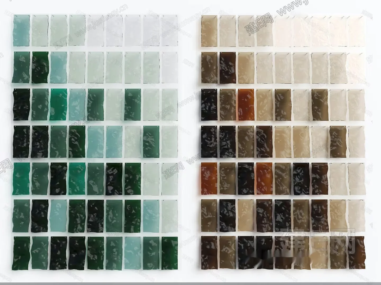 A Collection Of Small Square Tiles In Various Colors 3D Model – 849 – VRAY Render