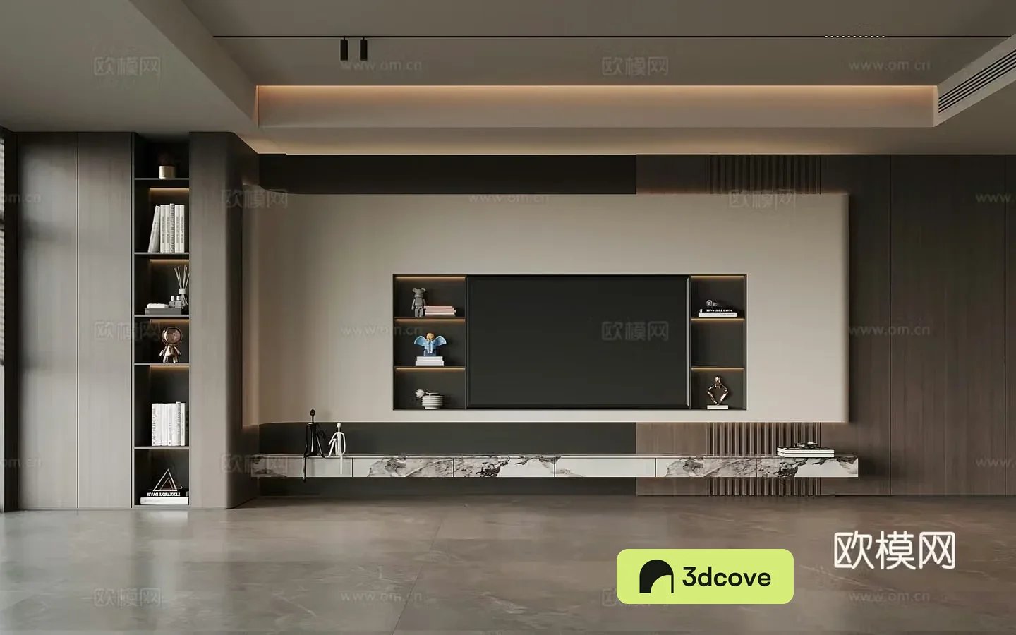 Modern TV background wall
