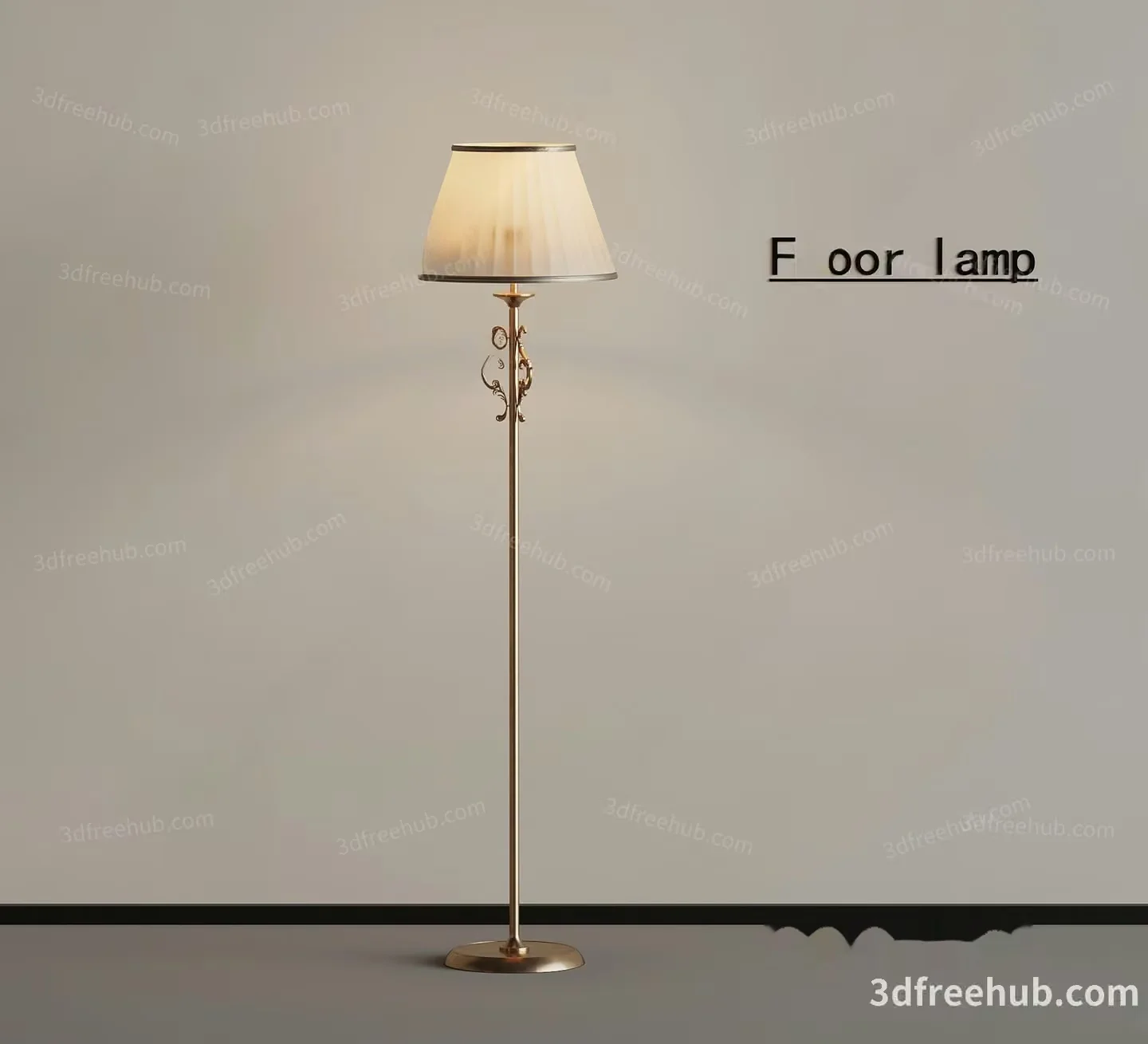 Floor Lamp 3D Model – 21778 – VRAY Render