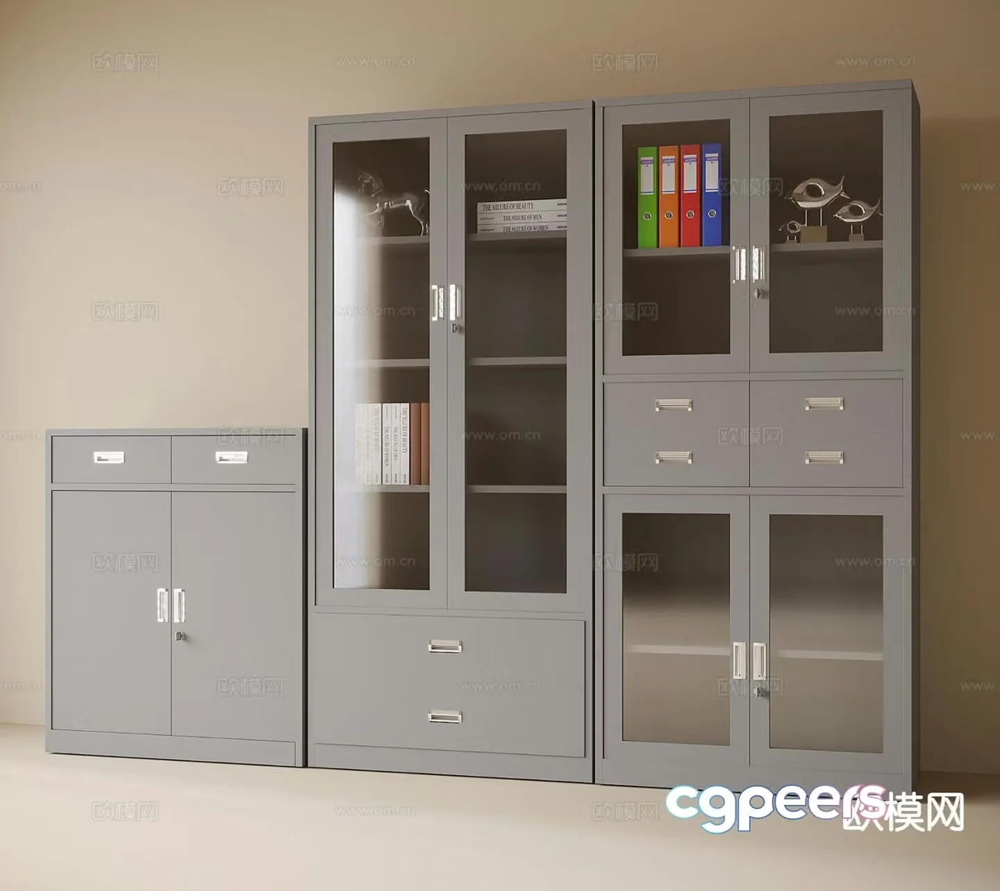 Modern filing cabinet information cabinet filing cabinet 3d model