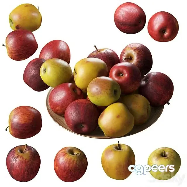 3ds Max Free – Apples Gala. 4 models