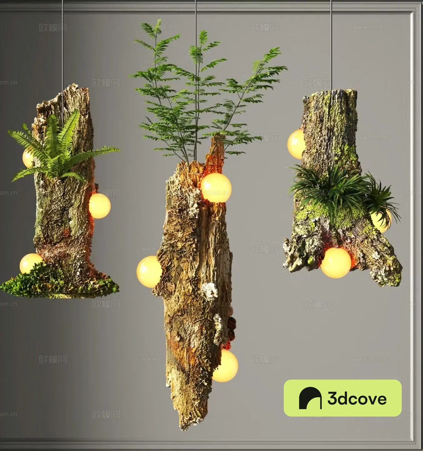 Wabi-sabi chandelier dead wood chandelier