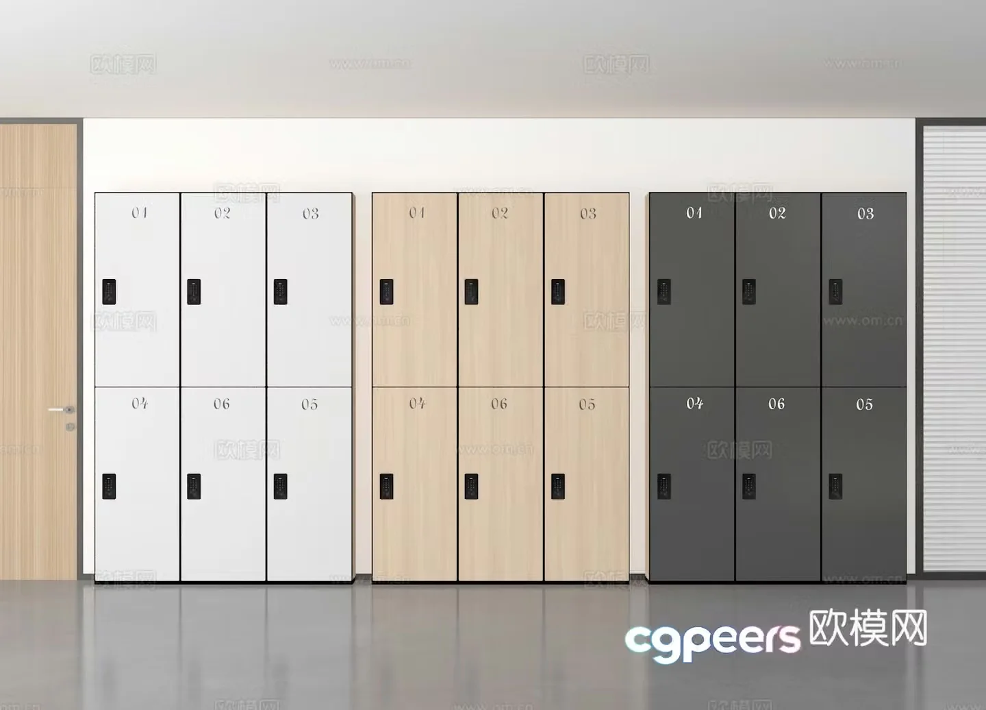 Modern locker locker 3d model