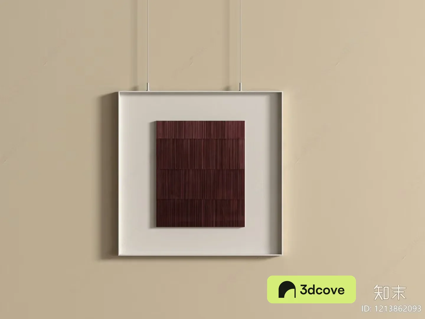 A Square Brown Wooden Wall Hanging