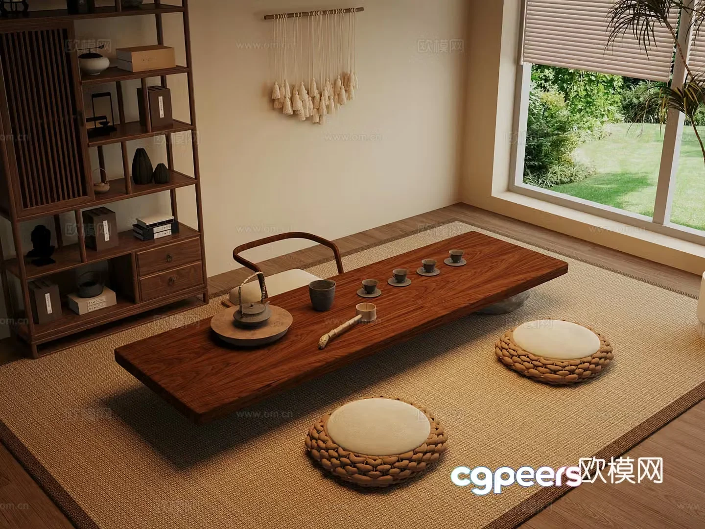 New Chinese tea room 3D model