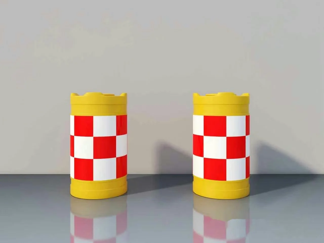 Two Checkered Objects 3D Model – 15207 – VRAY Render