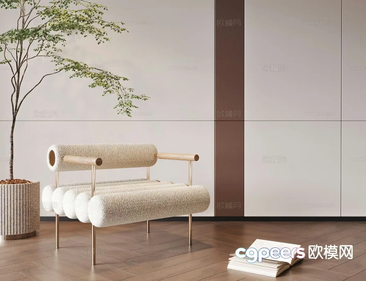 Modern chair leisure chair 3d model