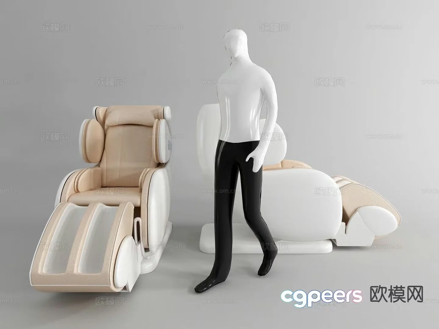 Modern massage chair 3d model