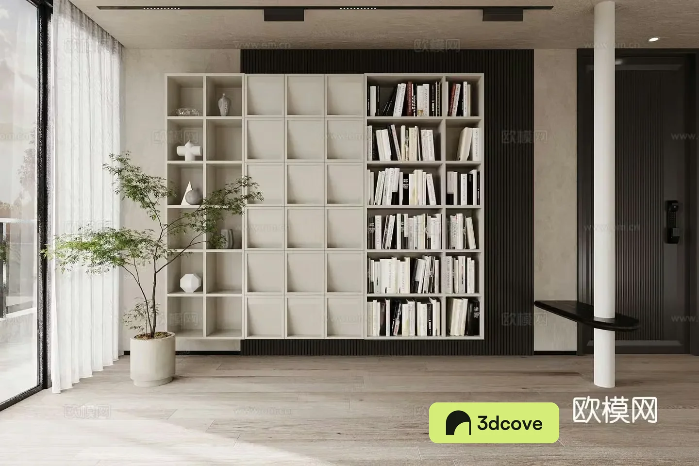 Modern bookcase bookshelf decorative cabinet
