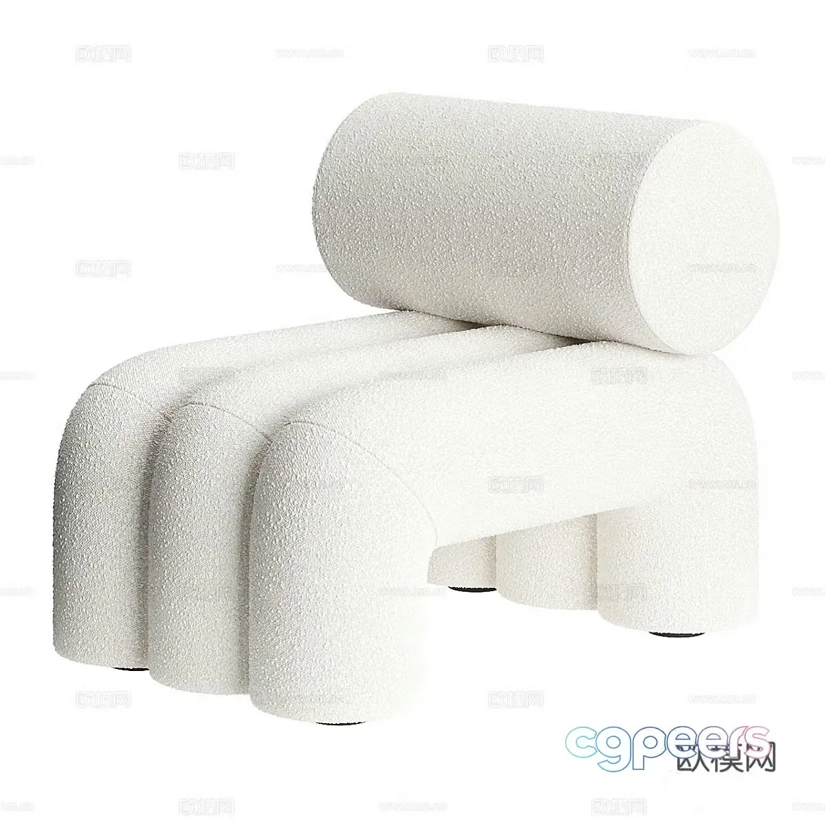 Modern Foku lounge chair 3d model